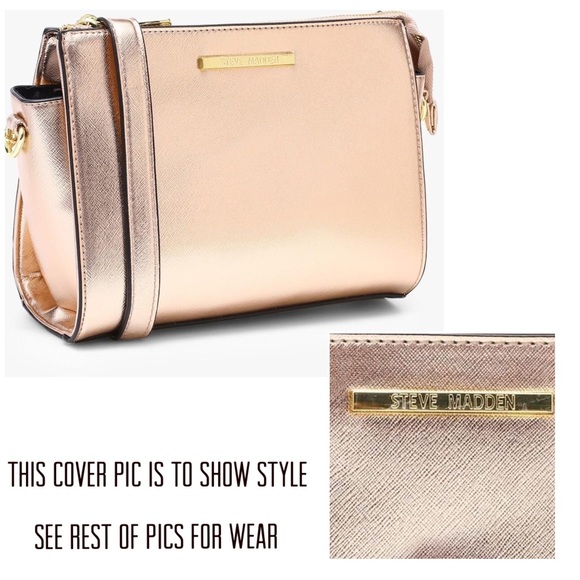 Steve Madden Handbags - 👝USED STEVE MADDEN PURSE ROSE GOLD MAKE AN OFFER